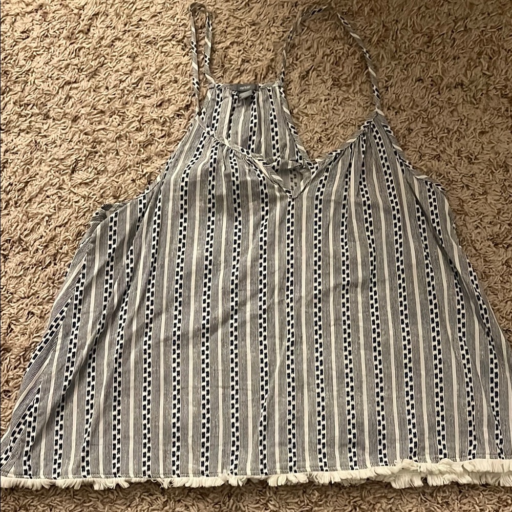 Aerie White and Blue Camisole